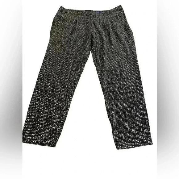 CYNTHIA ROWLEY Geometric Print Cropped Crop Ankle Length Pants Women’s Size L - Picture 1 of 5
